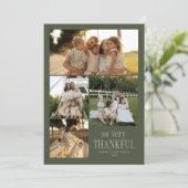 Minimal So Very Thankful Photos Happy Thanksgiving シーズンカード (スタンド正面)