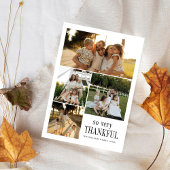 Minimal So Very Thankful Photos Happy Thanksgiving シーズンカード
