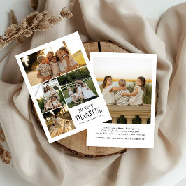 Minimal So Very Thankful Photos Happy Thanksgiving シーズンカード