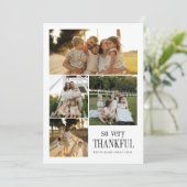 Minimal So Very Thankful Photos Happy Thanksgiving シーズンカード (スタンド正面)