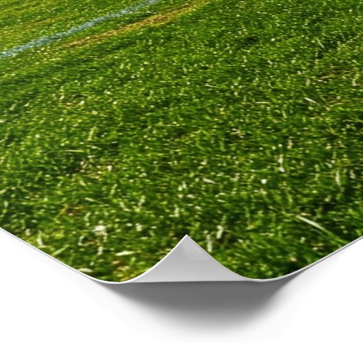 Minimal Soccer Goal on Open Green Field ポスター (角)