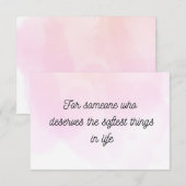 Minimal Soft Quote Greeting Card Thoughtful Gift エンクロージャーカード (正面/裏面)