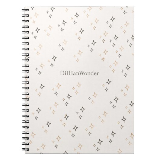 Minimal Sparkle Star Pattern for Everyday Products ノートブック (正面)