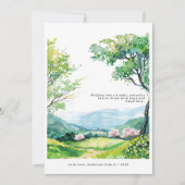 Minimal Spring Landscape Art Easter Greetings Card シーズンカード (正面)