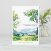 Minimal Spring Landscape Art Easter Greetings Card シーズンカード (スタンド正面)