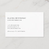 Minimal Standard Visitenkarten Vorlage - 名刺 (裏面)