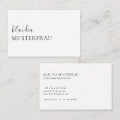 Minimal Standard Visitenkarten Vorlage - 名刺 (正面/裏面)