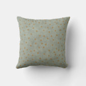 Minimal Star Pattern Throw Pillow in Sage Green クッション (裏面)