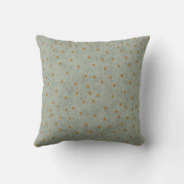 Minimal Star Pattern Throw Pillow in Sage Green クッション