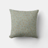 Minimal Star Pattern Throw Pillow in Sage Green クッション (正面)