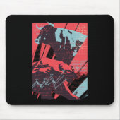 Minimal Stock Market Bull Bear Chart マウスパッド (正面)