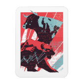 Minimal Stock Market Bull Bear Chart マグネット (縦)