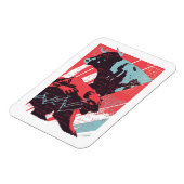 Minimal Stock Market Bull Bear Chart マグネット (左側)