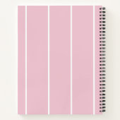 Minimal Stripe Pattern Notebook pink ノートブック (裏面)