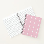 Minimal Stripe Pattern Notebook pink ノートブック (内部)