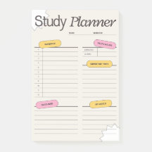 Minimal Study Planner With Hourly Schedule