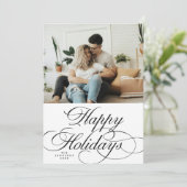 Minimal Stylish Photo Elegant Photo Christmas シーズンカード (スタンド正面)