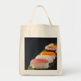 Minimal Sushi Elegance Tote – Nigiri on Leaf トートバッグ