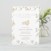 Minimal Sweet Little Chick Baby Shower 招待状 (スタンド正面)