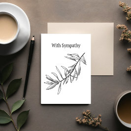 Minimal Sympathy Card - Quiet Grove カード