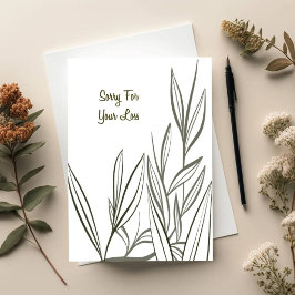 Minimal Sympathy Card - Quiet Reeds カード