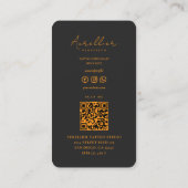 Minimal Tattoo Artist Black Orange Tattoos Studio  名刺 (裏面)