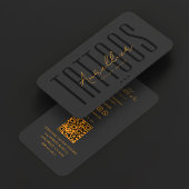 Minimal Tattoo Artist Black Orange Tattoos Studio  名刺