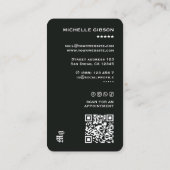 Minimal Tattoo Artist Goth Skull Purple Tattooist 名刺 (裏面)