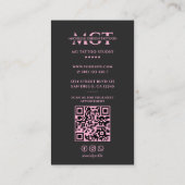 Minimal Tattoo Artist Pink Black Tattooist 名刺 (裏面)