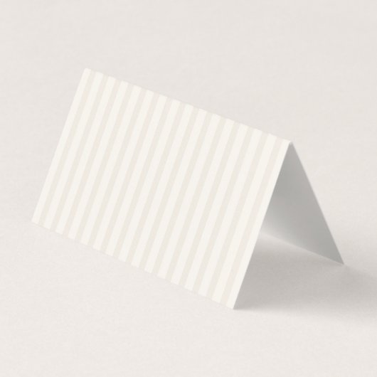Minimal Taupe Stripe Wedding Place Card (裏面)