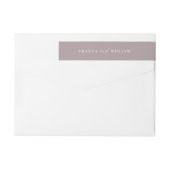 Minimal Taupe Wedding Address Label ラップアラウンドラベル (裏面)