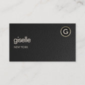 Minimal Tax Accountant CPA Faux Leather 名刺 (正面)