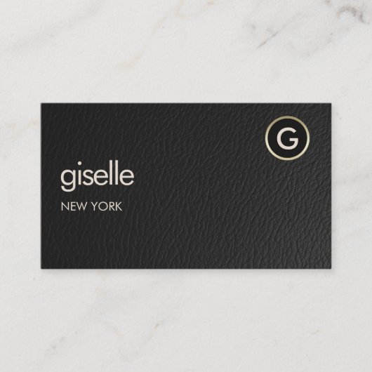 Minimal Tax Accountant CPA Faux Leather 名刺 (正面)