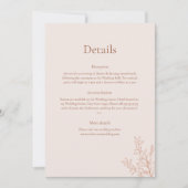 Minimal Terracotta Botanical Details Card 招待状 (正面)