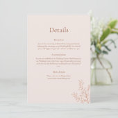 Minimal Terracotta Botanical Details Card 招待状 (スタンド正面)