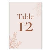 Minimal Terracotta Botanical Table Number テーブルナンバー (裏面)