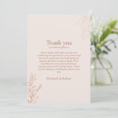 Minimal Terracotta Botanical Thank You Card サンキューカード (スタンド正面)
