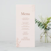 Minimal Terracotta Botanical Wedding Menu メニュー (スタンド正面)