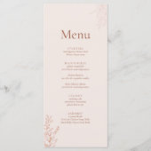 Minimal Terracotta Botanical Wedding Menu メニュー (正面)