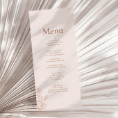 Minimal Terracotta Botanical Wedding Menu メニュー