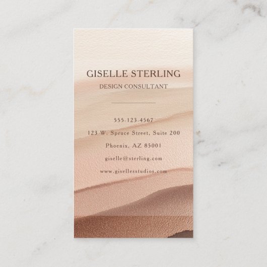 Minimal Terracotta Modern Creative 名刺 (裏面)