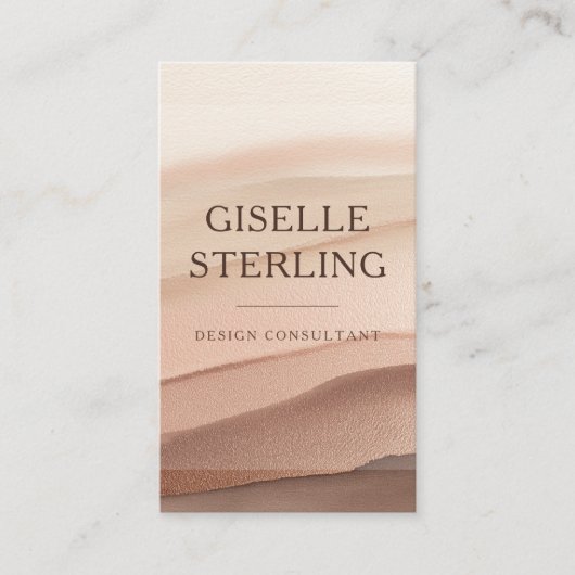 Minimal Terracotta Modern Creative 名刺 (正面)