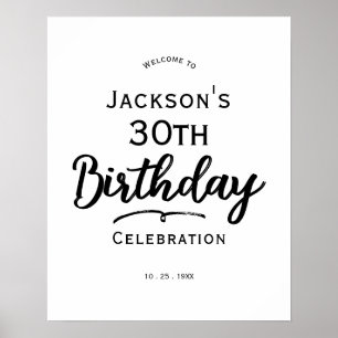 Minimal Text 30歳の誕生日 発泡パネル ポスター