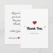 Minimal Thank You Card – Appreciation and Greeting サンキューカード (正面/裏面)