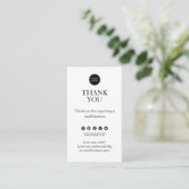 Minimal Thank You Insert Card for Small Business エンクロージャーカード (スタンド正面)