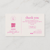 Minimal Thank You Small Business Card Dusty Rose P 名刺 (裏面)
