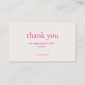 Minimal Thank You Small Business Card Dusty Rose P 名刺 (正面)