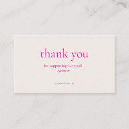 Minimal Thank You Small Business Card Dusty Rose P 名刺
