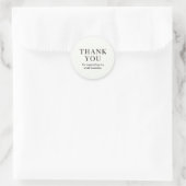 Minimal thank you small business sticker ラウンドシール (バッグ)