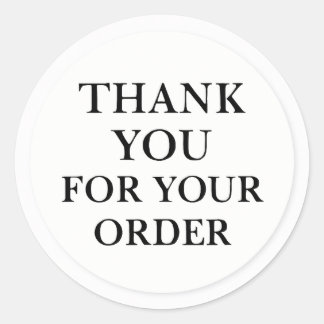 Minimal thanks for your order sticker ラウンドシール
